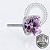TT10 Topo CZ Rosa ProngSet  Push Pin Titânio Mill® - Imagem 2
