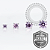TT10 Topo CZ Rosa ProngSet  Push Pin Titânio Mill® - Imagem 3