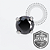 TT11 Topo CZ Black ProngSet Push Pin Titânio Mill® - Imagem 1