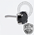 TT11 Topo CZ Black ProngSet Push Pin Titânio Mill® - Imagem 2