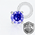 TT12 Topo CZ Violeta ProngSet Push Pin Titânio Mill® - Imagem 1