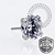 TT13 Topo CZ Cristal ProngSet Push Pin Titânio Mill® - Imagem 2