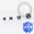 TT13 Topo CZ Cristal ProngSet Push Pin Titânio Mill® - Imagem 2