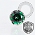 TT19 Topo Zirconia Verde Disco Push Pin Titânio Mill® - Imagem 1