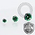 TT19 Topo Zirconia Verde Disco Push Pin Titânio Mill® - Imagem 3