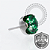 TT19 Topo Zirconia Verde Disco Push Pin Titânio Mill® - Imagem 2