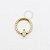 TN1004 Segmento CZ Frontal Navete Central Titânio PVD Gold - Imagem 1