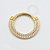 TN1081 Segmento Frontal Cravejado Duplo Titânio PVD Gold - Imagem 1