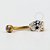 TN1090 Navel Gota Zircônia Titânio PVD Gold - Imagem 1
