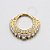 TN1098 Segmento Frontal CZ Duplo Titânio PVD Gold - Imagem 1
