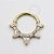 TN1112 Segmento Frontal Luxo Cristal Navetes Titânio PVD Gold - Imagem 1