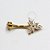 TN1114 Navel Triangular Navetes Titânio PVD Gold - Imagem 1