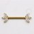 TN1120 Nipple 3 Navetes Push Pin Titânio PVD Gold - Imagem 1