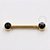 TN1121 Nipple Pedra Onix Titânio PVD Gold - Imagem 1