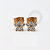 TN1157 Brinco Flor CZ Titânio PVD Gold - Imagem 1