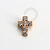 TN1161 Topo Cruz Cravejada Titânio PVD Gold - Imagem 1