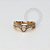 TN1173 Segmento Cravejado Gota Central Titânio PVD Gold - Imagem 1