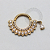 TN1178 Segmento Frontal CZ Duplo Pingente Titânio PVD Gold - Imagem 1