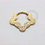 TN1182 Segmento Frontal CZ Serpentina Titânio PVD Gold - Imagem 1