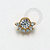TN1204 Topo Meia Flor CZ Titânio PVD Gold - Imagem 1
