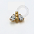 TN1205 Topo Abelha Zirconias Titânio PVD Gold - Imagem 1