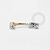 TN1254 Navel Zirconia Navete Titânio PVD Gold - Imagem 1
