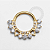 TN1311 Segmento Frontal 8mm 9 CZ Triângulos  Titânio PVD Gold - Imagem 1