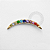 TN1319 Topo Cluster Lua Rainbow Titânio PVD Gold - Imagem 1