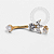 TN1331 Navel CZ 3 Pétalas Pingente CZ Titânio PVD Gold - Imagem 1
