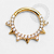 TN1357 Segmento Frontal 8mm CZ Spikes Titânio PVD Gold - Imagem 1