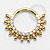 TN1361 Segmento Frontal 8mm CZ Espinhos Titânio PVD Gold - Imagem 1