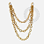 TN1372 Corrente Elo Triplo 0.8mm Titânio PVD Gold - Imagem 1