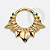 TN1384 Segmento Frontal Raios Metal Titânio PVD Gold - Imagem 1