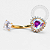 TN1423 Navel Coração Luxo Boreal Titânio PVD Gold - Imagem 1