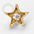 TN1429 Topo  Estrela CZ Titânio PVD Gold - Imagem 1