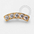 TN1443 Topo Mini Cluster 5 CZ Titânio PVD Gold - Imagem 1