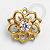 TN1486 Topo Flor De Lótus Grande Titânio PVD Gold - Imagem 1