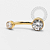 TN1500 Navel Zirconia Flat Titânio PVD Gold - Imagem 1