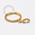 TN1536 Segmento CZ Pingente Navete Titânio PVD Gold - Imagem 1