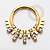 TN1539 Segmento Frontal 8mm 5 Barras CZ Titânio PVD Gold - Imagem 1