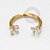 TN1553 Ferradura Zirconias 8mm Titânio PVD Gold - Imagem 1