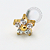 TN1578 Topo Mini Flor Push Pin Titânio PVD Gold - Imagem 1
