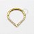 TN158 Segmento Frontal Triangular CZ Titânio PVD Gold - Imagem 1