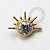 TN1589 Topo Zirconia Raios de Sol Titânio PVD Gold - Imagem 1