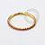 TN1617 Segmento Cravejado CZ Garnet Titânio PVD Gold - Imagem 1