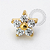TN1633 Topo Micro Flor CZ 3.2mm Titanio PVD Gold - Imagem 1