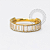 TN1656 Segmento CZ Baguetes Titanio PVD Gold - Imagem 1