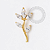 TN1658 Topo Cluster Ramo 3 Navetes CZ Titanio PVD Gold - Imagem 1