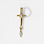 TN1666 Topo Espada Pingente Navete Titânio PVD Gold - Imagem 1
