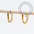 TN1667 Brinco Argola Cravejada 10mm Titânio PVD Gold - Imagem 1